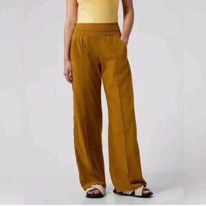 Athleta Nolita Wide Leg Pants in Mustard